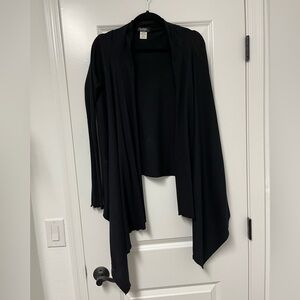 Lauren Moshi Black Open Front Cardigan